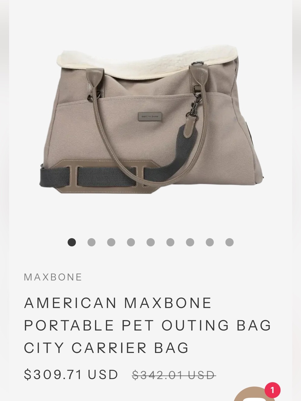 AMERICAN MAXBONE
PORTABLE PET OUTING BAG
CITY CARRIER BAG